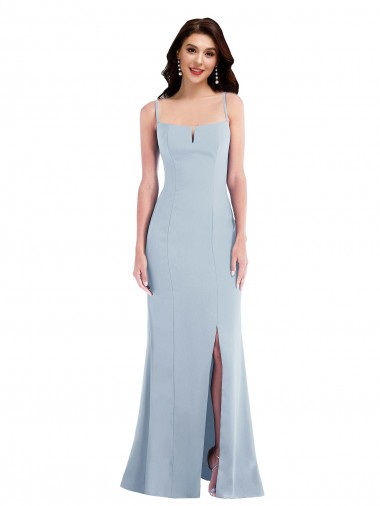 Wholesale Light Sky Blue Trumpet Spaghetti Straps Long Prom Dress Canada