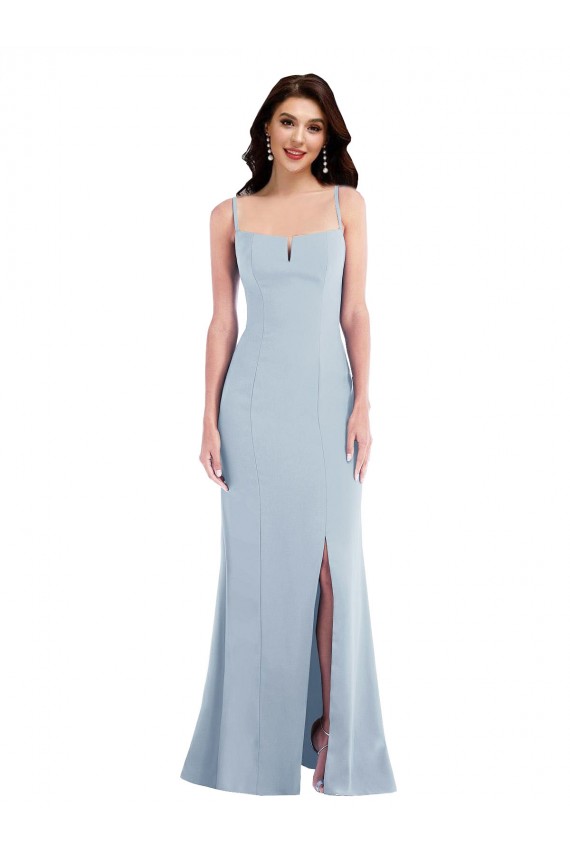 Wholesale Light Sky Blue Trumpet Spaghetti Straps Long Prom Dress Canada