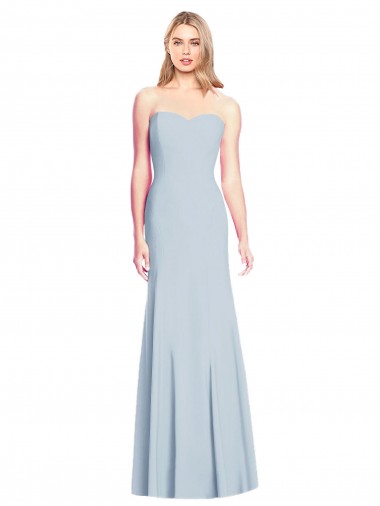 Wholesale Light Sky Blue Trumpet Sweetheart Long Stretch Crepe Prom Dress Canada