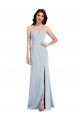 Wholesale Low Back Light Sky Blue Trumpet Strapless Long Prom Dress Canada