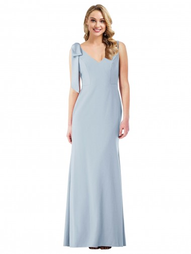 Wholesale V-Back Light Sky Blue Trumpet V-Neck Long Prom Dress Canada