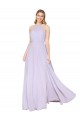 Wholesale Lilac A-Line High Neck Long Prom Dress Canada