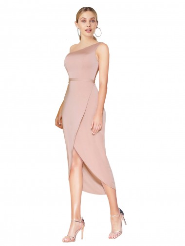 Wholesale Mauve Mermaid High Neck Knee Length Prom Dress Canada