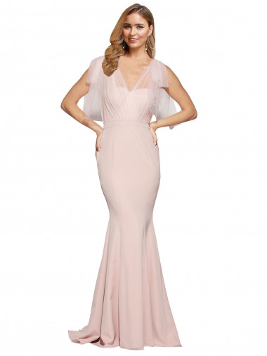 Wholesale Low Back Mauve Sheath Sweetheart Long Prom Dress Canada