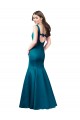 Wholesale Peacock Blue Mermaid Bateau Neck Long Prom Dress Canada