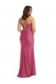 Wholesale Tie Back Fuchsia Mermaid Cowl Neck Long Plus Size Formal Prom Dress Canada