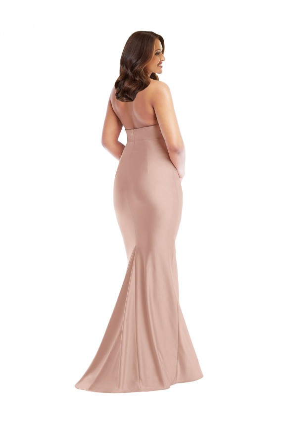 Wholesale Open Back Dusty Pink Mermaid Halter Neck Long Plus Size Formal Prom Dress Canada