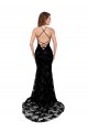 Wholesale Open Back Black Mermaid High Neck Long Black Tie Prom Dress Canada