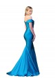 Wholesale Peacock Blue Mermaid High Neck Long Prom Dress Canada