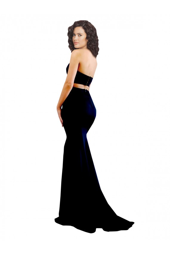 Wholesale Low Back Black Mermaid High Neck Long Prom Dress Canada