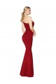 Wholesale Burgundy Mermaid One Shoulder Long Stretch Crepe Prom Dress Canada