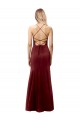 Wholesale Open Back Burgundy Gold Mermaid High Neck Long Prom Dress Canada