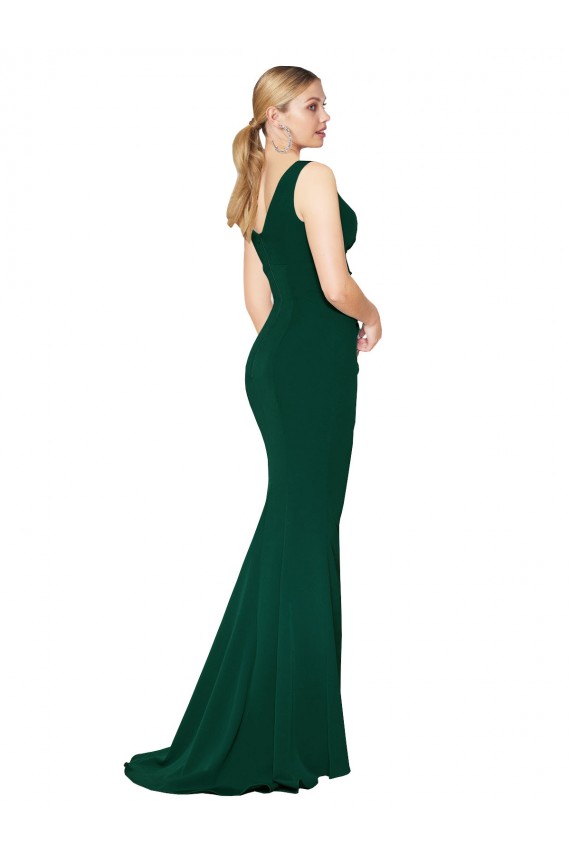 Wholesale Midnight Green Mermaid High Neck Long Prom Dress Canada