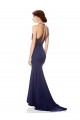 Wholesale Navy Blue Mermaid High Neck Long Prom Dress Canada