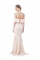 Wholesale Nude Mermaid Off the Shoulder Long Stretch Crepe Prom Dress Canada