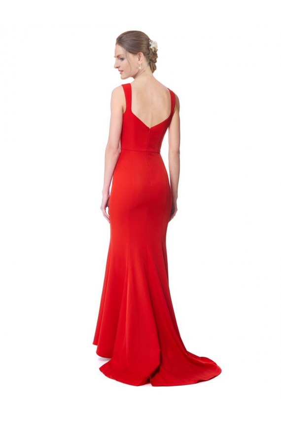 Wholesale Red Mermaid High Neck Long Prom Dress Canada