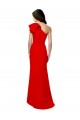 Wholesale Red Mermaid One Shoulder Long Stretch Crepe Prom Dress Canada