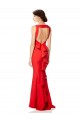 Wholesale Open Back Red Mermaid High Neck Long Prom Dress Canada