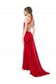 Wholesale Open Back Red Mermaid High Neck Long Formal Evening Gown Canada
