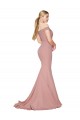 Wholesale Dusty Pink Mermaid High Neck Sweep Train Prom Dress Canada