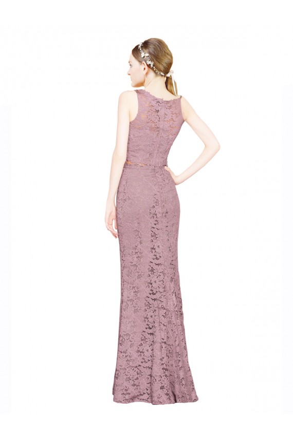 Wholesale Mermaid Illusion Neck Long Prom Dress Canada