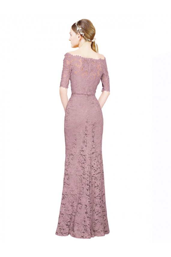 Wholesale Mermaid Off the Shoulder Long Lace Prom Dress Canada