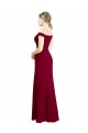 Wholesale Burgundy Mermaid Off the Shoulder Long Black Tie Prom Dress Canada