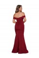 Wholesale Burgundy Mermaid Off the Shoulder Long Plus Size Formal Prom Dress Canada