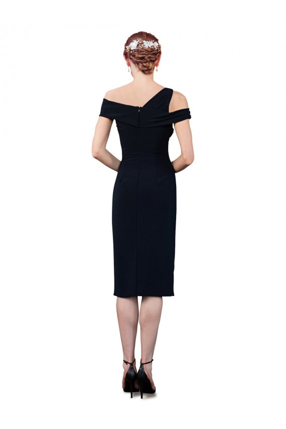 Wholesale Dark Navy Mermaid Off the Shoulder Cocktail Length Prom Dress Canada