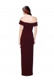 Wholesale Low Back Burgundy Gold Mermaid Off the Shoulder Long Prom Dress Canada