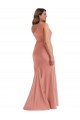 Wholesale Georgia Peach Mermaid One Shoulder Long Black Tie Plus Size Prom Dress Canada