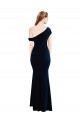 Wholesale Dark Navy Mermaid One Shoulder Long Prom Dress Canada