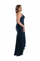 Wholesale Dark Navy Mermaid Spaghetti Straps Long High Low Plus Size Prom Dress Canada