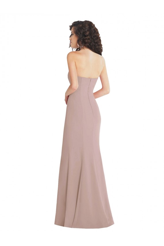 Wholesale Dusty Pink Mermaid Strapless Long Prom Dress Canada