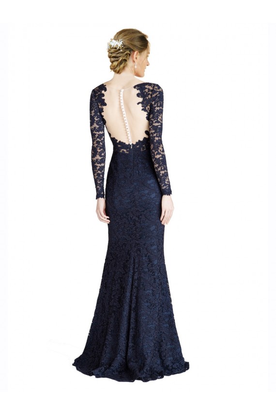 Wholesale Keyhole Back Dark Navy Mermaid Sweetheart Long Prom Dress Canada