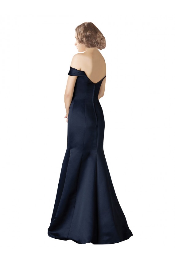 Wholesale Dark Navy Mermaid V-Neck Long Prom Dress Canada
