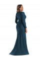 Wholesale Atlantic Blue Mermaid V-Neck Long Plus Size Formal Prom Dress Canada