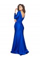 Wholesale V-Back Royal Blue Mermaid V-Neck Long Prom Dress Canada