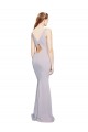 Wholesale Keyhole Back Arctic Lilac Mermaid V-Neck Long Prom Dress Canada