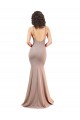 Wholesale Low Back Dusty Pink Mermaid V-Neck Long Black Tie Prom Dress Canada