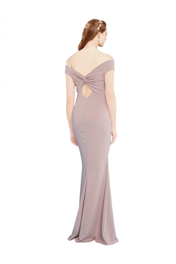 Wholesale Keyhole Back Dusty Pink Mermaid V-Neck Long Prom Dress Canada