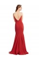 Wholesale Open Back Red Mermaid V-Neck Long Prom Dress Canada