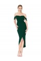 Wholesale Midnight Green Mermaid High Neck Knee Length High Low Prom Dress Canada