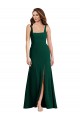 Wholesale Midnight Green Trumpet Square Neck Long Prom Dress Canada