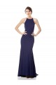 Wholesale Navy Blue Mermaid High Neck Long Prom Dress Canada