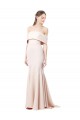 Wholesale Nude Mermaid Off the Shoulder Long Stretch Crepe Prom Dress Canada