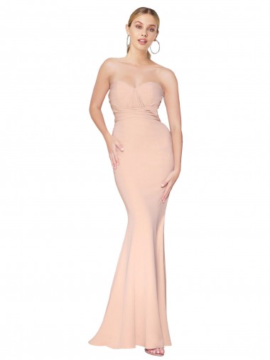 Wholesale Nude Mermaid High Neck Long Prom Dress Canada