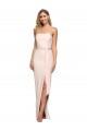 Wholesale Low Back Nude Sheath Strapless Long Prom Dress Canada