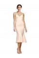 Wholesale Open Back Nude Sheath V-Neck Midi Length Prom Dress Canada