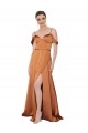 Wholesale Low Back Orange A-Line Sweetheart Long Prom Dress Canada